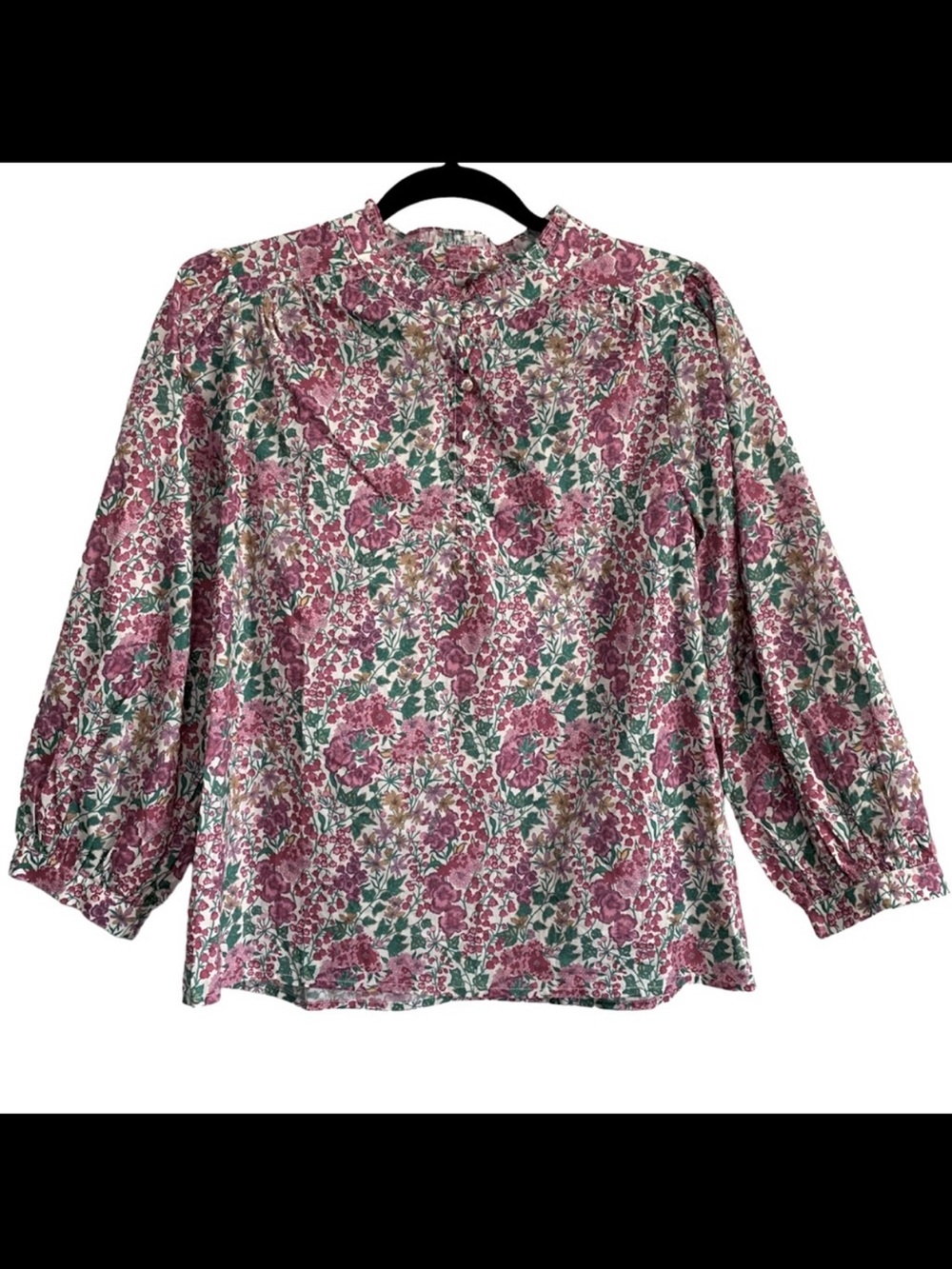 J. Crew 100% Cotton Floral Print Top